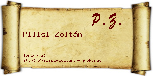 Pilisi Zoltán névjegykártya